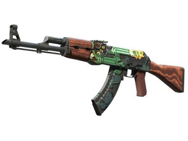 AK-47 | Fire Serpent (Well-Worn) skin